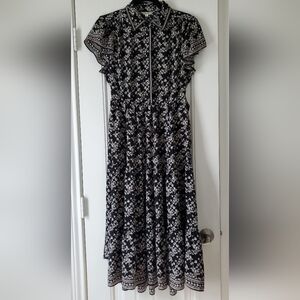 Max Studio Black and White Floral Dress